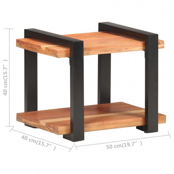 Table de chevet 50x40x40 cm Bois d'acacia massif