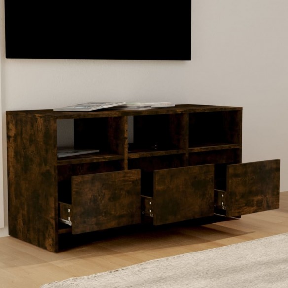 Meuble TV Chêne fumé 102x37,5x52,5 cm Aggloméré