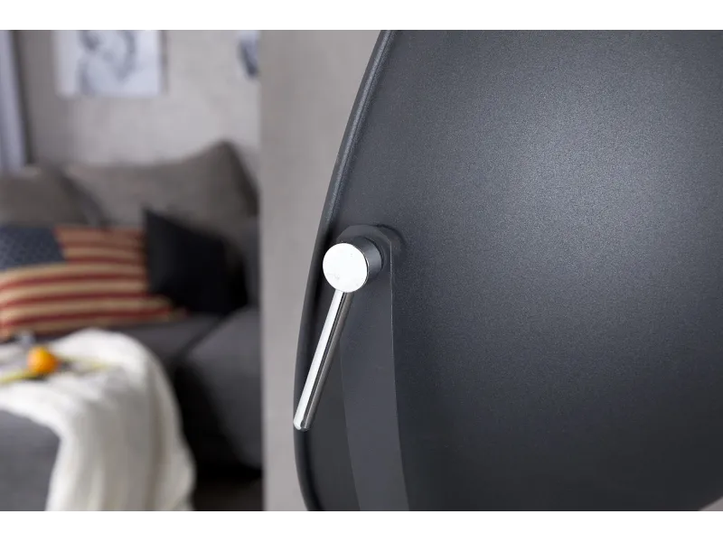 Lampadaire trépied 160 cm en acier inoxydable coloris noir et or