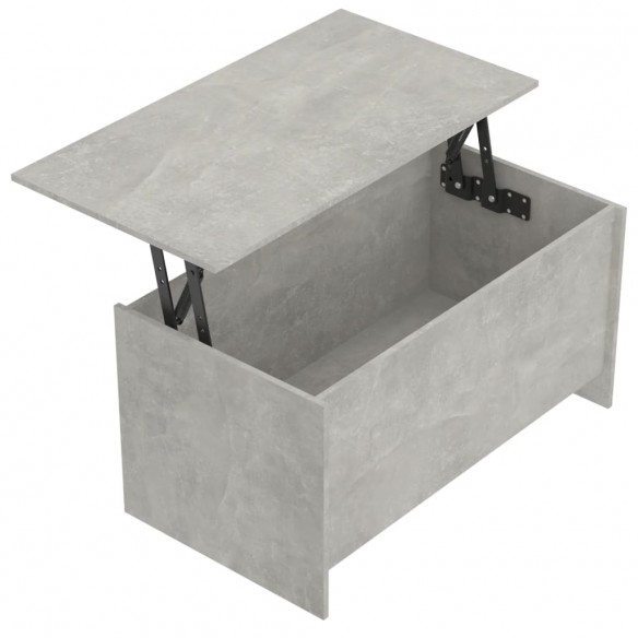 Table basse Gris béton 102x55,5x52,5 cm Bois d'ingénierie