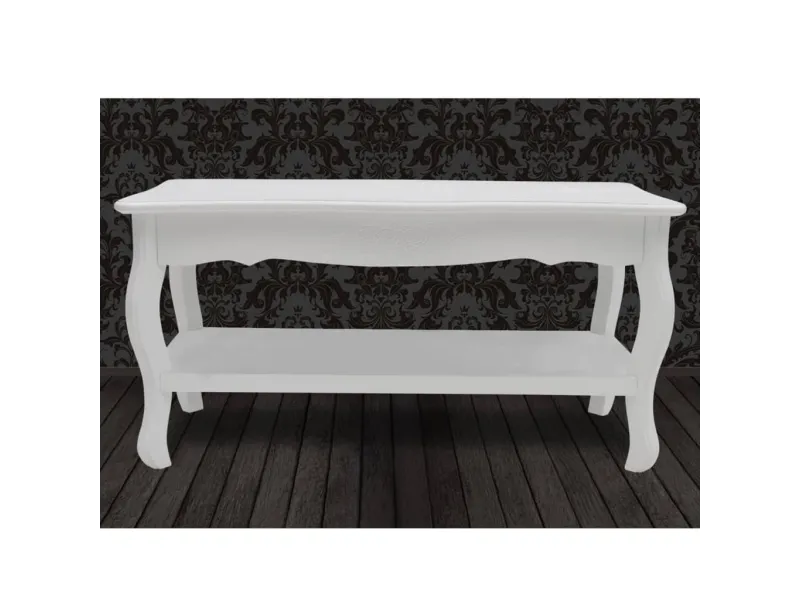 Table basse 2 couches MDF Blanc