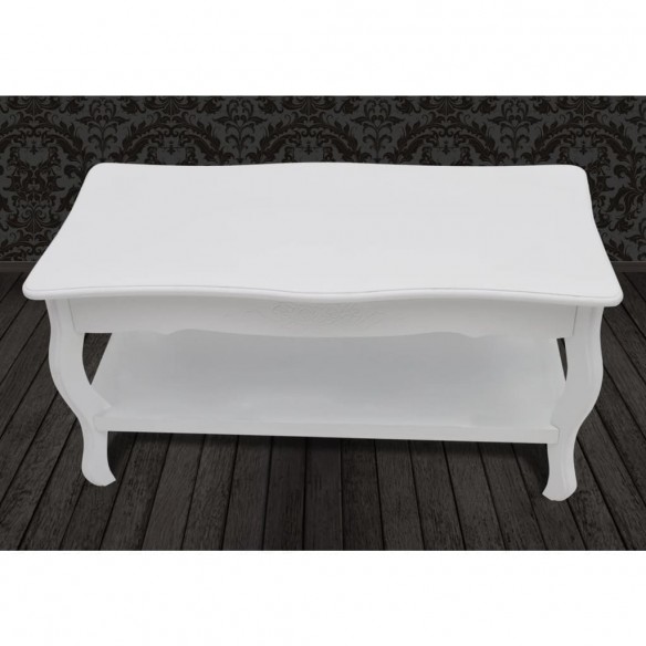 Table basse 2 couches MDF Blanc