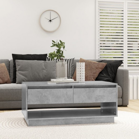 Table basse Gris béton 102,5x55x44 cm Aggloméré