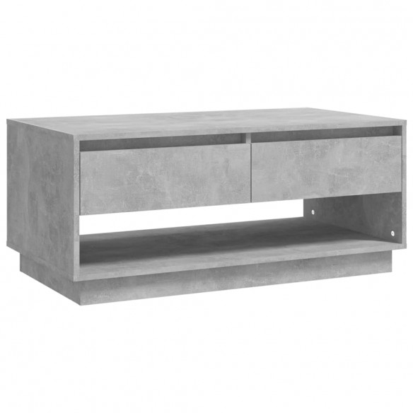 Table basse Gris béton 102,5x55x44 cm Aggloméré