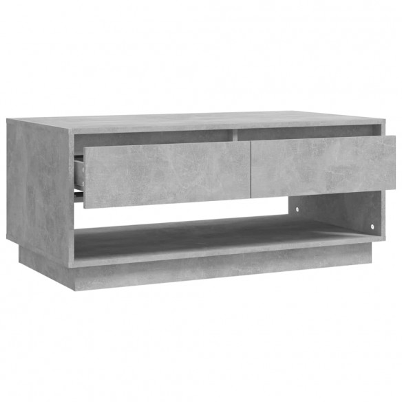 Table basse Gris béton 102,5x55x44 cm Aggloméré