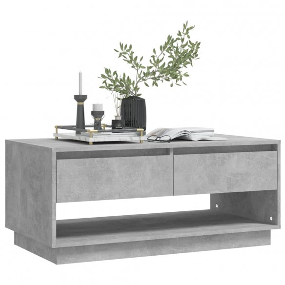 Table basse Gris béton 102,5x55x44 cm Aggloméré