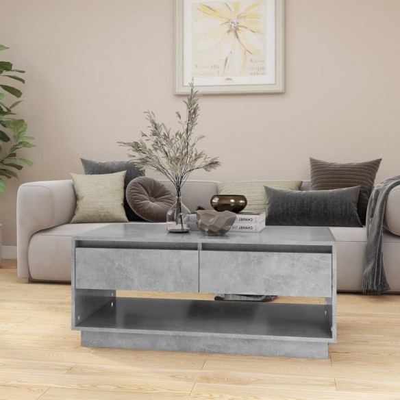 Table basse Gris béton 102,5x55x44 cm Aggloméré