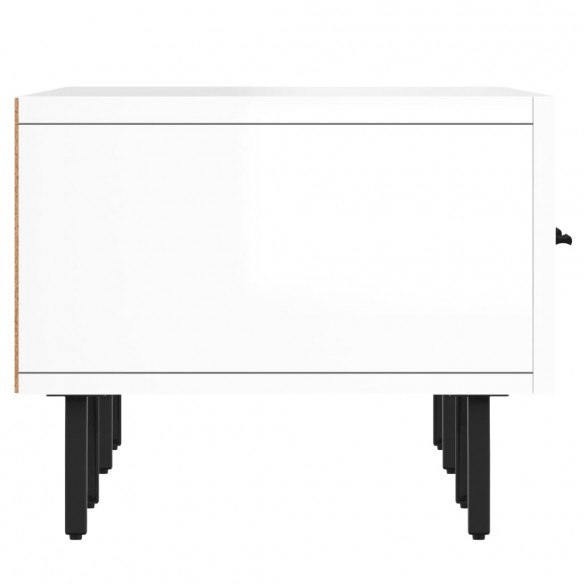 Meuble TV blanc brillant 150x36x30 cm bois d'ingénierie