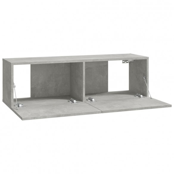 Ensemble de meubles TV 6 pcs Gris béton Bois d'ingénierie