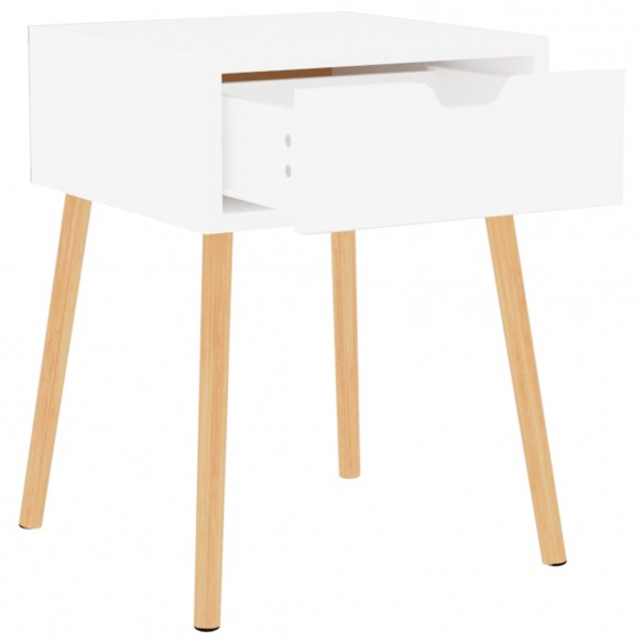 Tables de chevet 2 pcs Blanc 40x40x56 cm Aggloméré