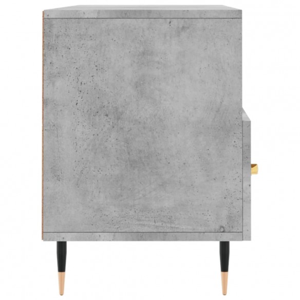 Meuble TV gris béton 102x36x50 cm bois d'ingénierie