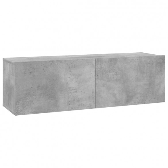 Meuble TV Gris béton 100x30x30 cm Aggloméré