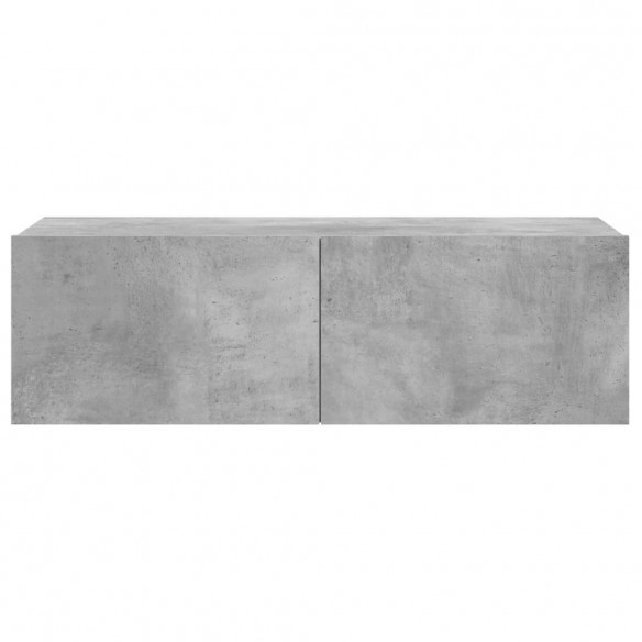 Meuble TV Gris béton 100x30x30 cm Aggloméré