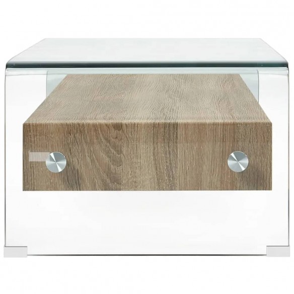 Table basse Clair 98 x 45 x 31 cm Verre trempé