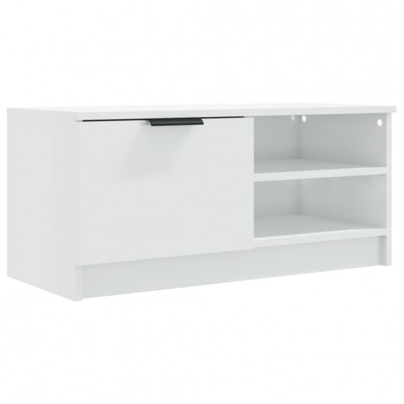 Meubles TV 2 pcs Blanc brillant 80x35x36,5 cm Bois d'ingénierie