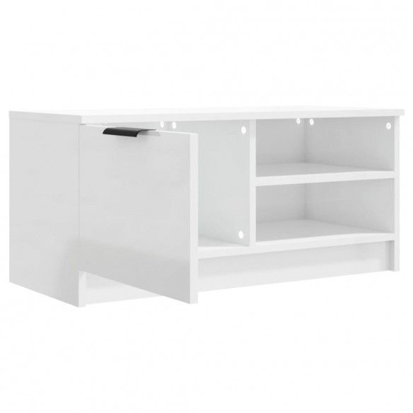 Meubles TV 2 pcs Blanc brillant 80x35x36,5 cm Bois d'ingénierie