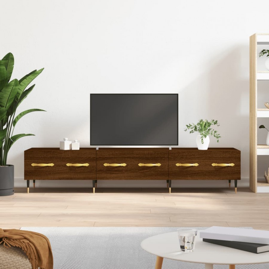 Meuble TV chêne marron 150x36x30 cm bois d'ingénierie