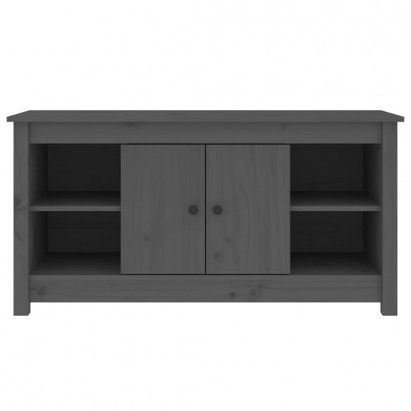 Meuble TV Gris 103x36,5x52 cm Bois de pin massif