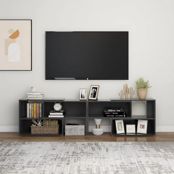 Meuble TV Gris 149x30x52 cm Aggloméré