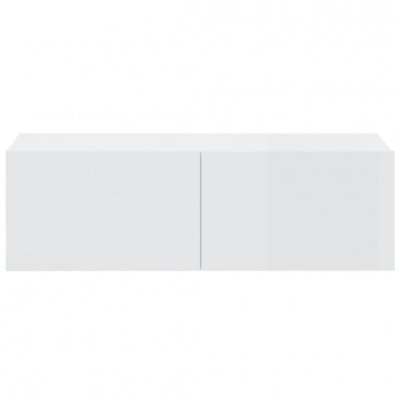 Meubles TV muraux 4 pcs Blanc brillant 100x30x30 cm