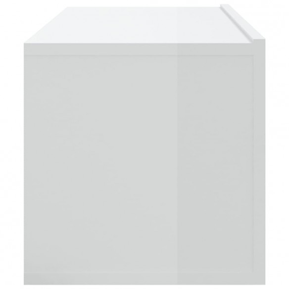 Meubles TV muraux 4 pcs Blanc brillant 100x30x30 cm