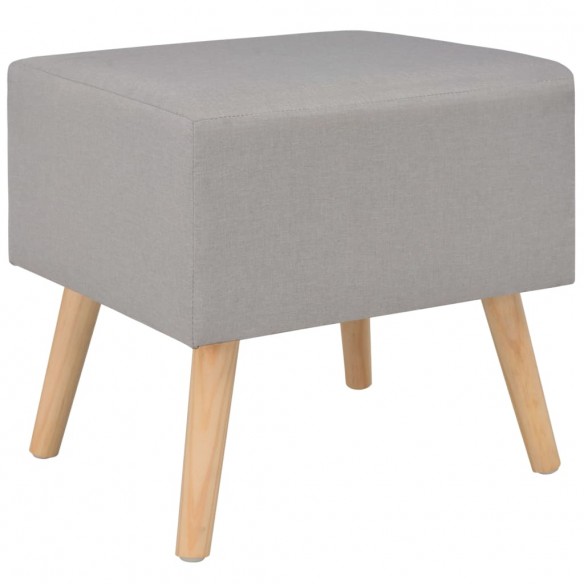 Table de chevet Gris 40x35x40 cm Tissu