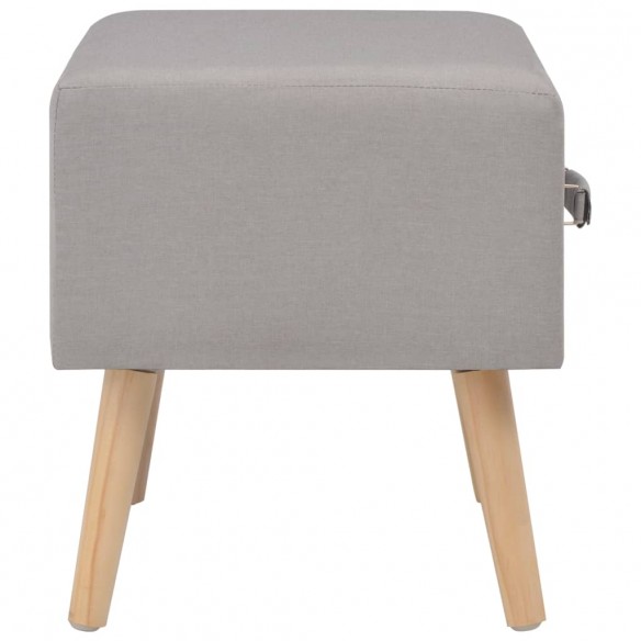 Table de chevet Gris 40x35x40 cm Tissu