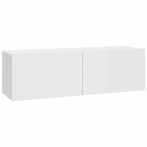 Ensemble de meubles TV 8 pcs Blanc brillant Bois d'ingénierie