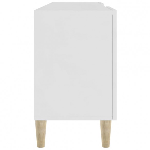 Meuble TV Blanc brillant 150x30x50 cm Bois d'ingénierie