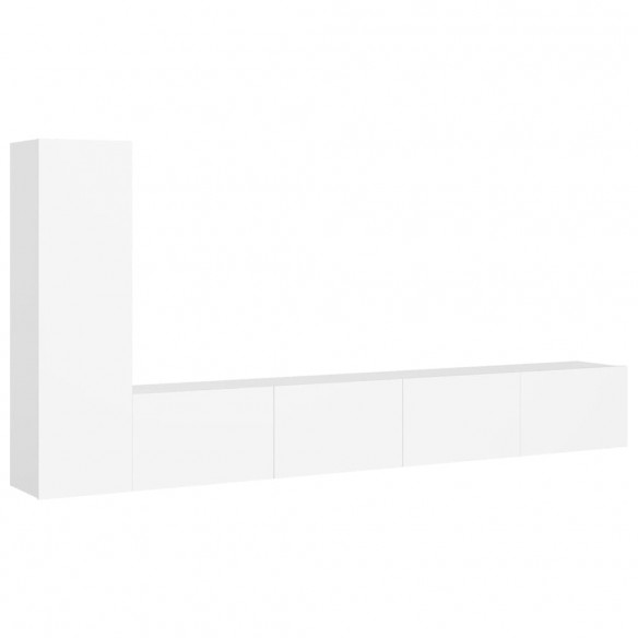 Ensemble de meuble TV 3 pcs Blanc Aggloméré