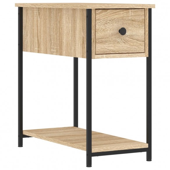 Table de chevet chêne sonoma 30x60x60 cm bois d'ingénierie