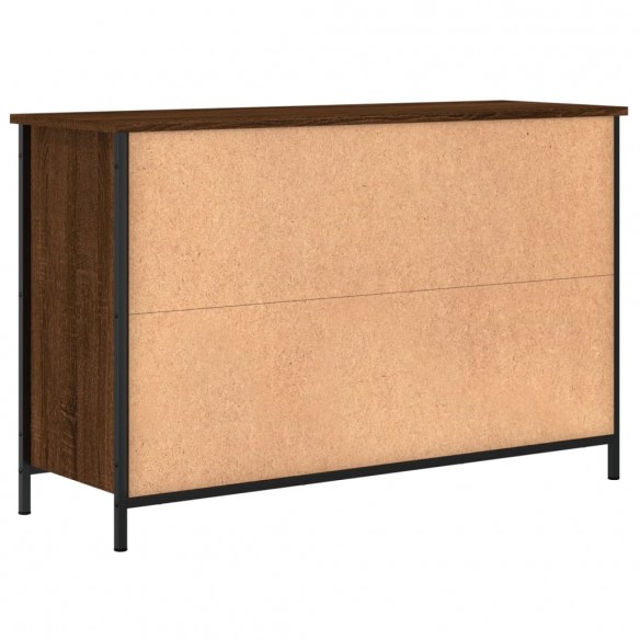 Meuble TV chêne marron 100x35x65 cm bois d'ingénierie