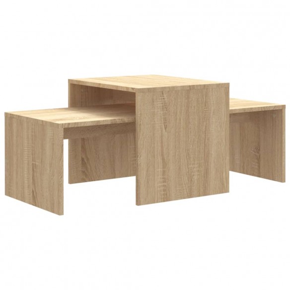 Ensemble de tables basses Chêne sonoma 100x48x40 cm Aggloméré