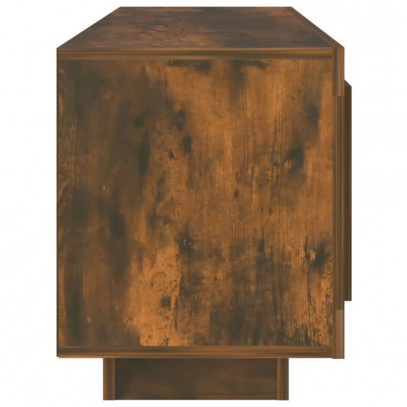 Meuble TV chêne fumé 102x35x45 cm bois d'ingénierie