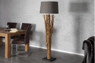 Lampadaire 175 cm en bois flotté coloris marron 2