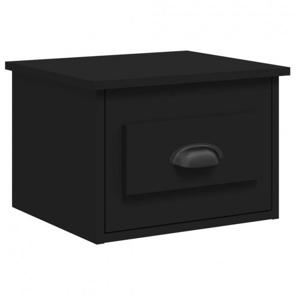 Tables de chevet murales 2 pcs noir 41,5x36x28 cm