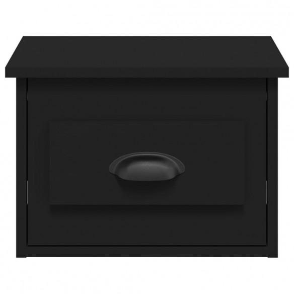 Tables de chevet murales 2 pcs noir 41,5x36x28 cm