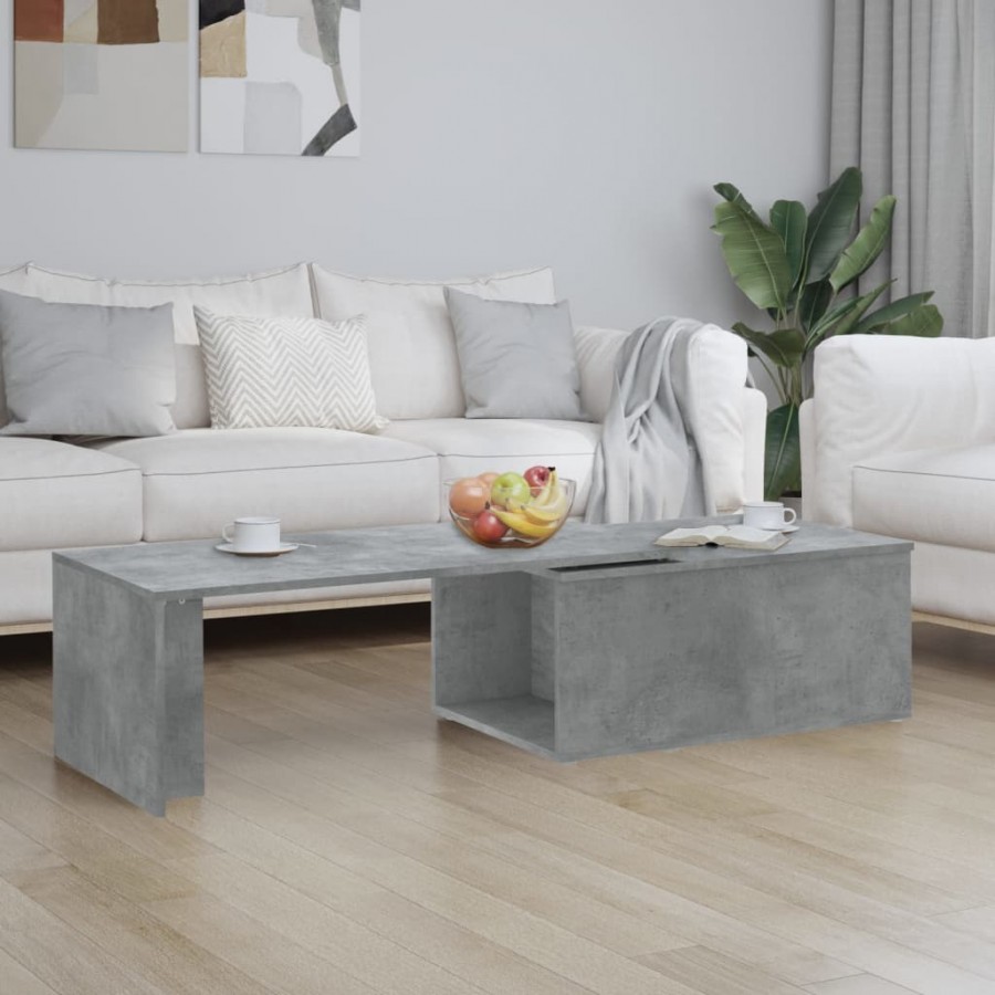 Table basse Gris béton 150x50x35 cm Aggloméré