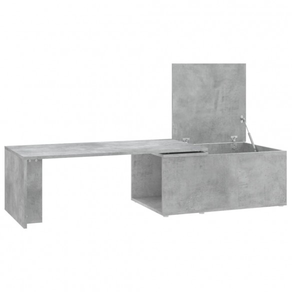 Table basse Gris béton 150x50x35 cm Aggloméré