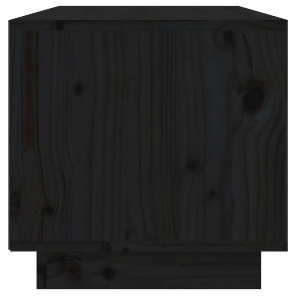 Meuble TV Noir 60x35x35 cm Bois de pin massif