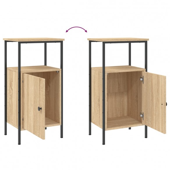 Tables de chevet 2 pcs chêne sonoma 41x31x80 cm bois ingénierie