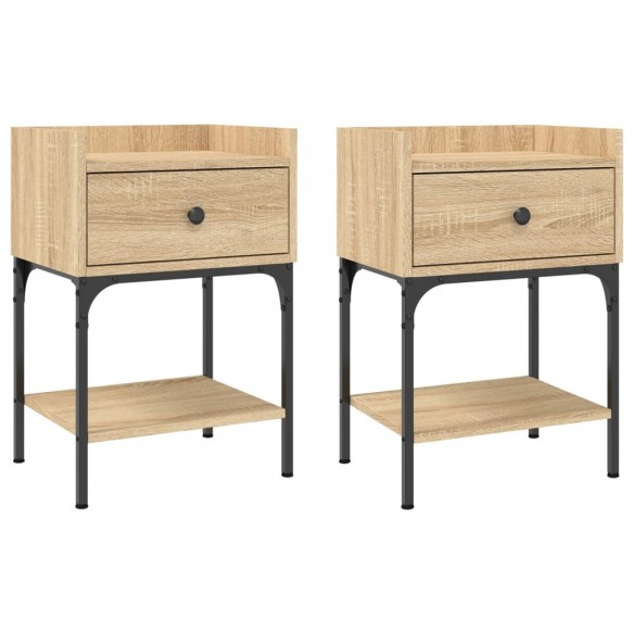 Tables de chevet 2pcs chêne sonoma 40,5x31x60cm bois ingénierie