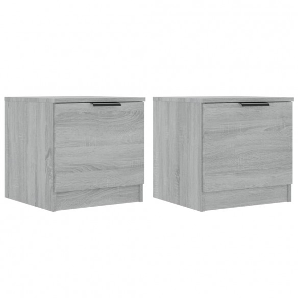 Tables de chevet 2 pcs Sonoma gris 40x39x40 cm