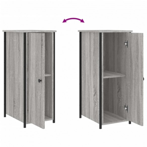 Tables de chevet 2 pcs sonoma gris 32x42x80cm bois d'ingénierie