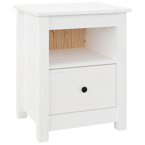 Tables de chevet 2 pcs Blanc 40x35x49 cm Bois de pin massif