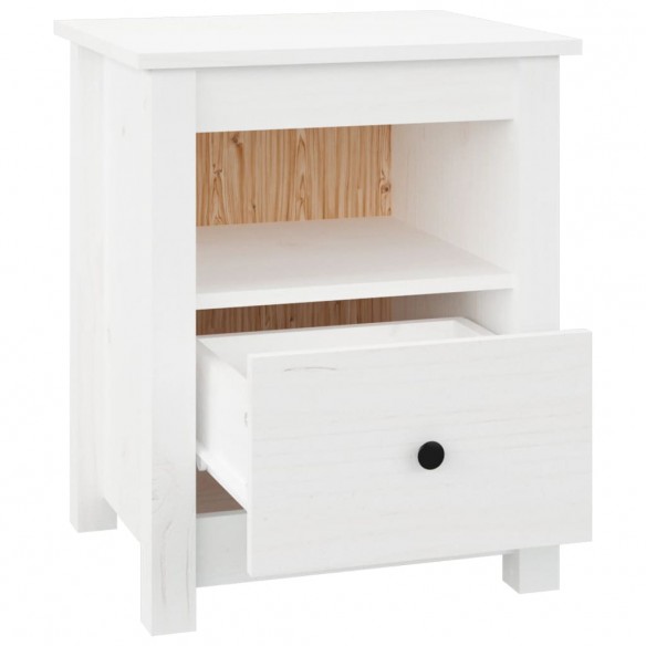 Tables de chevet 2 pcs Blanc 40x35x49 cm Bois de pin massif