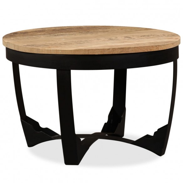 Table basse bois de manguier brut 60x40 cm