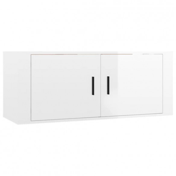 Ensemble de meubles TV 6 pcs Blanc brillant Bois d'ingénierie