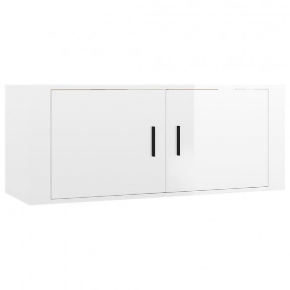 Ensemble de meubles TV 4 pcs Blanc brillant Bois d'ingénierie