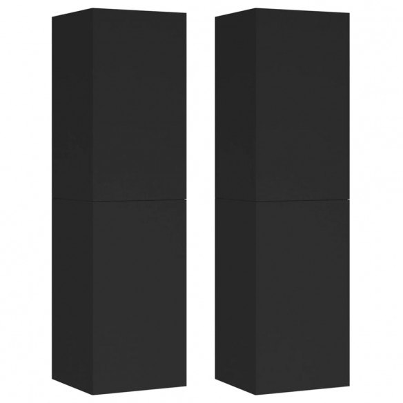 Meubles TV 2 pcs Noir 30,5x30x110 cm Aggloméré